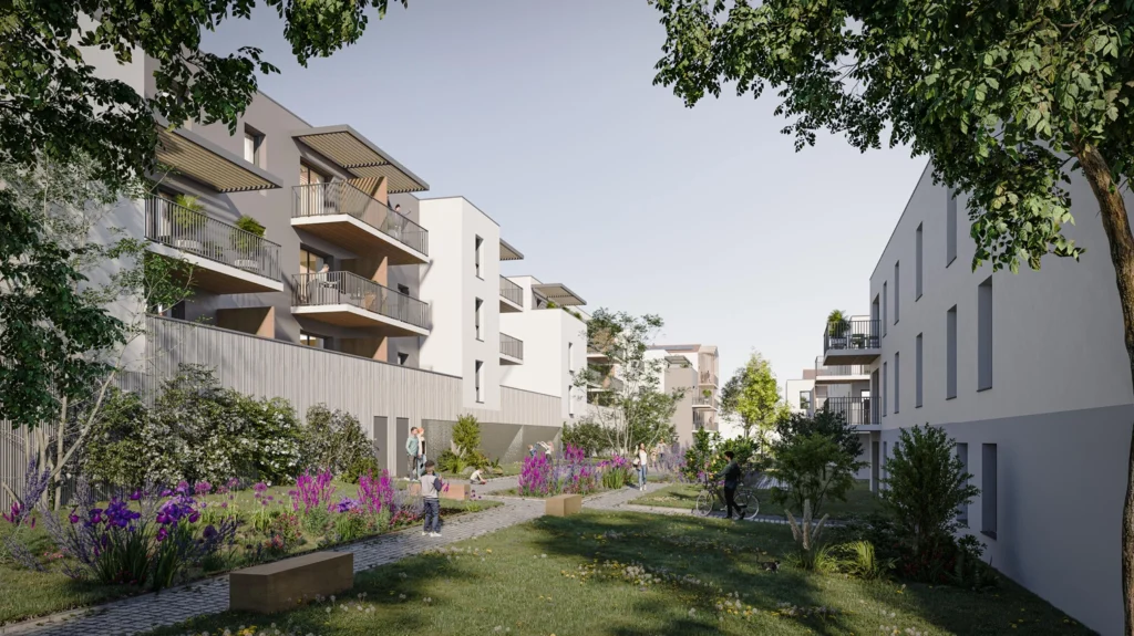 Réalisation jardins cœur d&rsquo;îlot résidentiel